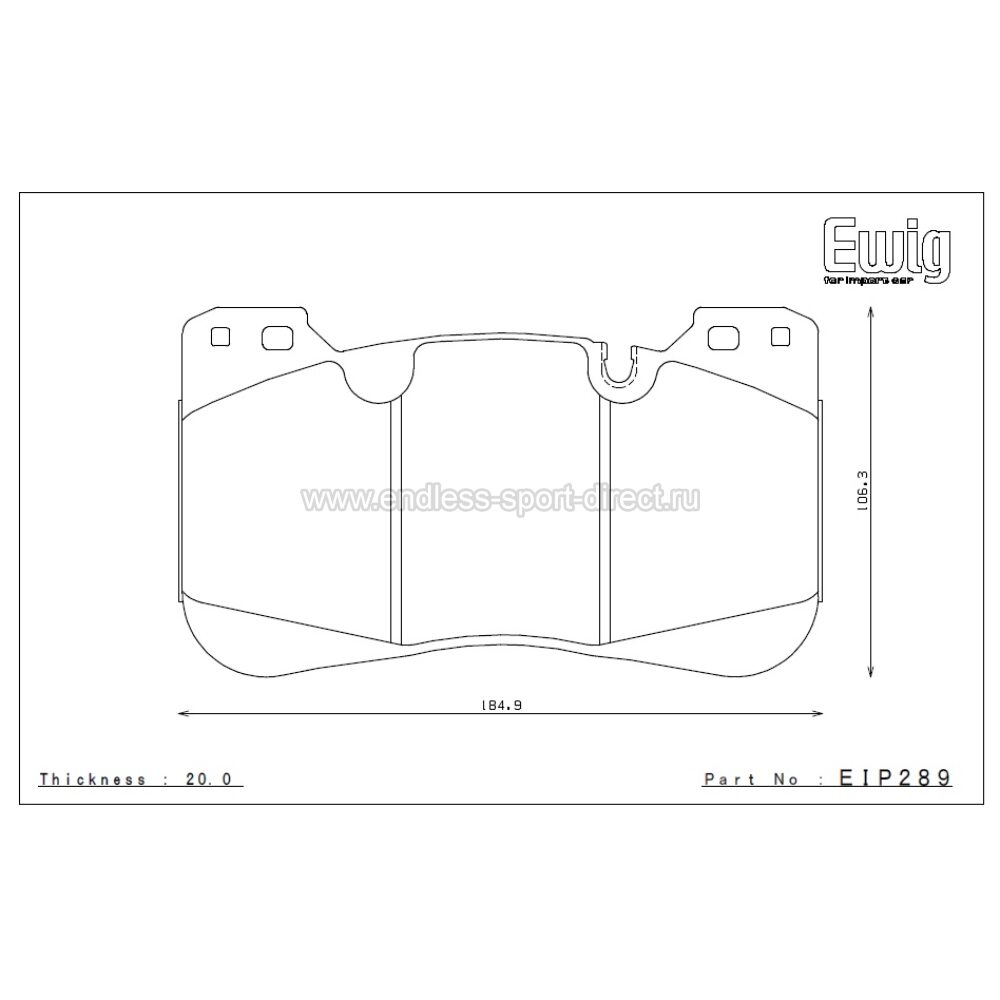 ENDLESS EIP289MX72 Pads STREETxCIRCUIT MX72 front for BMW M4